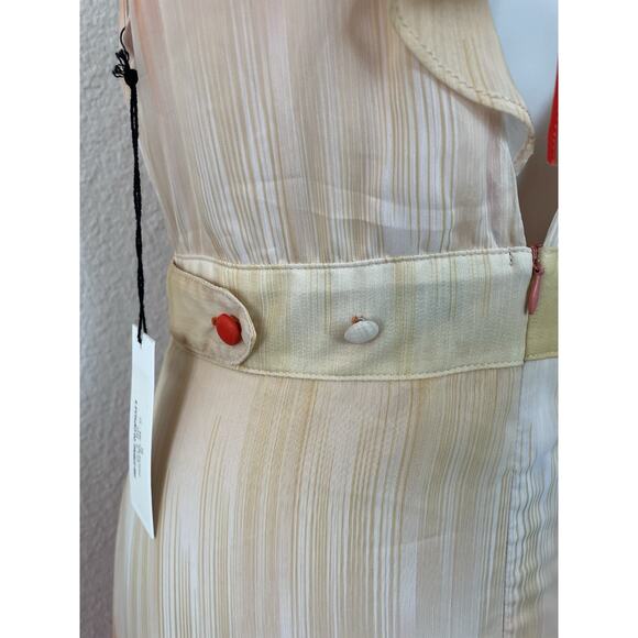 Flynn Skye Tank Dress Mid Side Slit Plunge Ruffled Ombre - Picture 10 of 12